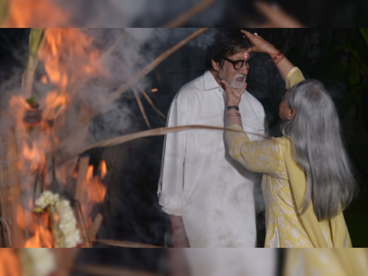 Amitabh Bachchan shares glimpses of traditional Holi celebrations with Jaya, Aishwarya and Shweta