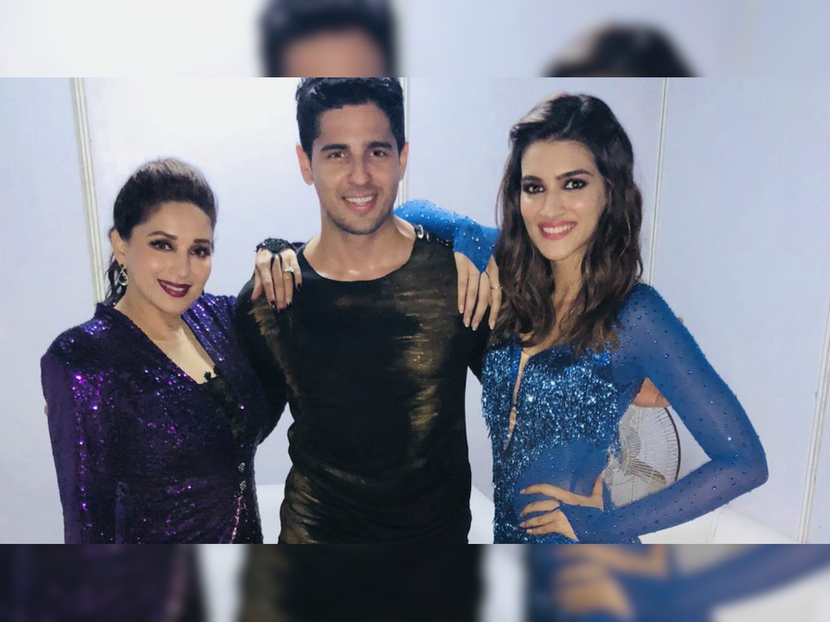 Check pic: Sidharth Malhotra and Kriti Sanon share their 'Dil Toh Pagal Hai' moment with Madhuri Dixit Nene