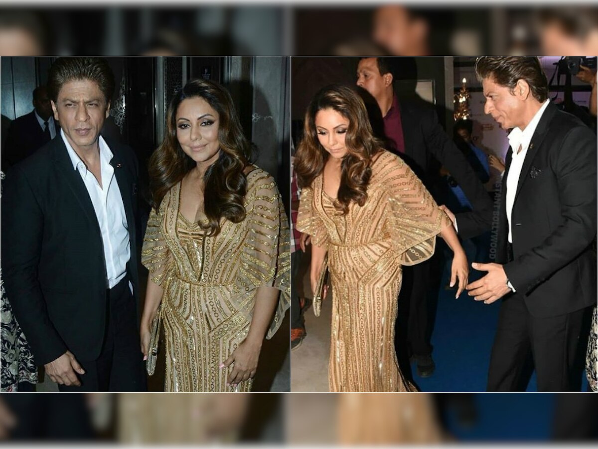 Watch: Shah Rukh Khan's reaction when Gauri Khan dedicates her first award to him, is what love is all about!