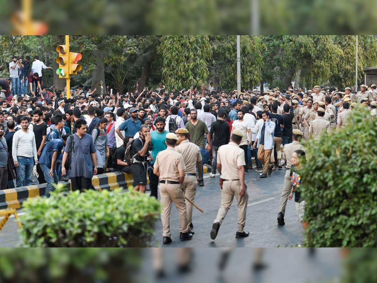 JNU protest: 2 cops suspended for manhandling journalist