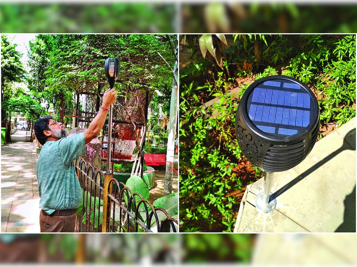 South Mumbai garden gets solar powered bulbs