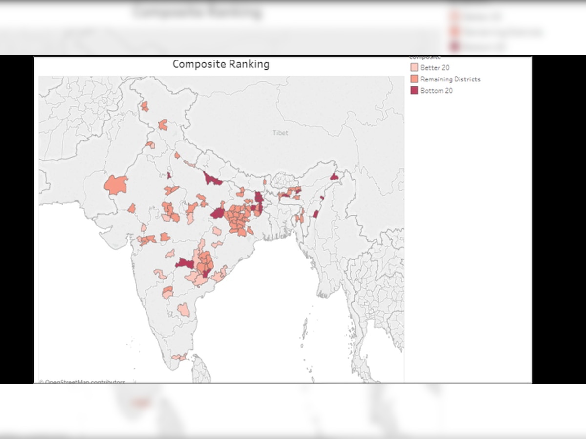 Out of NITI Aayog's 20 most underdeveloped districts, 19 are from states ruled by BJP or its allies