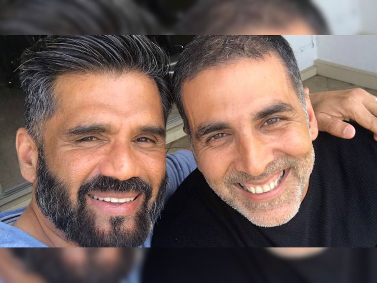 How about Hera Pheri 3? This selfie of Akshay Kumar with Suniel Shetty makes us wish they reunite for a film soon