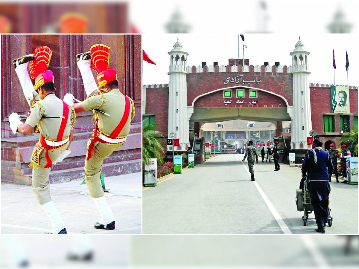 Driving from Lahore to Wagah border, signposts show bitter relationship between India and Pakistan