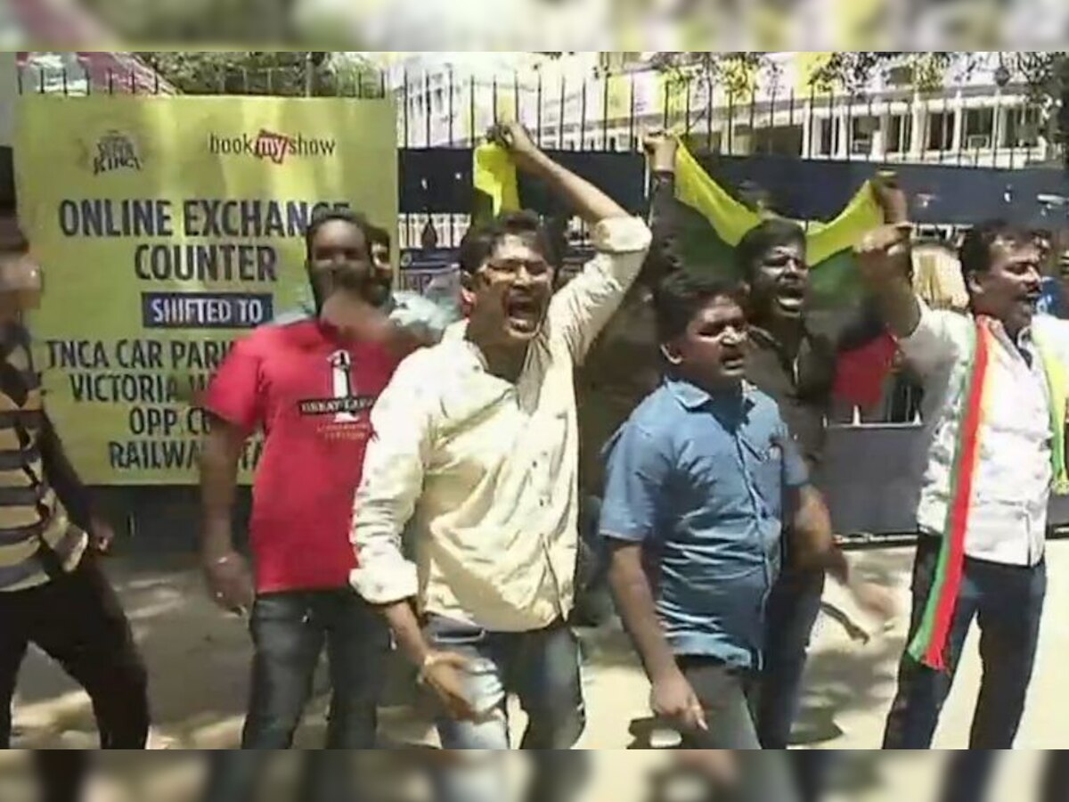 Cauvery row: Ahead of CSK's first home game, Tamil groups protest outside Chepauk stadium