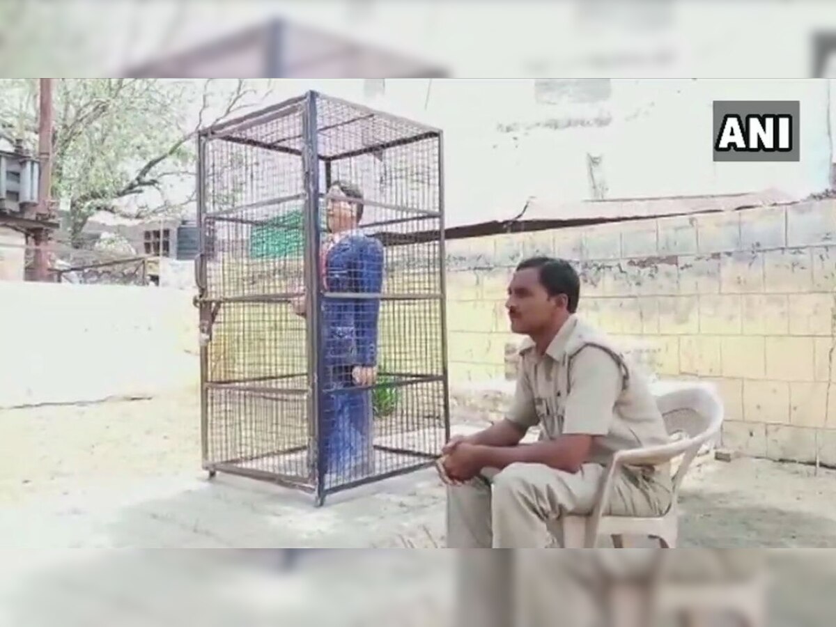 Amid spate of vandalism, Ambedkar statue locked in iron cage in UP’s Badaun