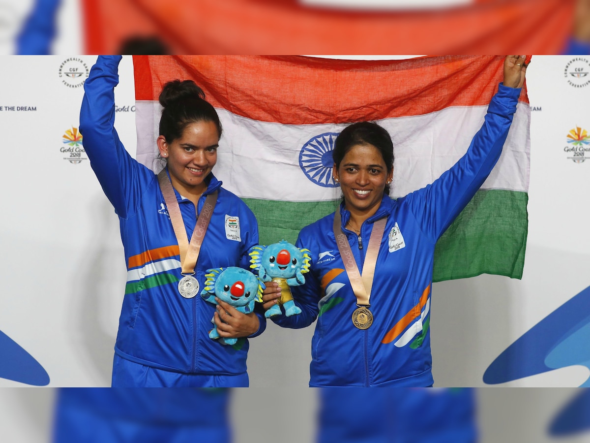 CWG 2018: Tejaswini Sawant strikes gold, Anjum Moudgil bags silver as India dominate in shooting