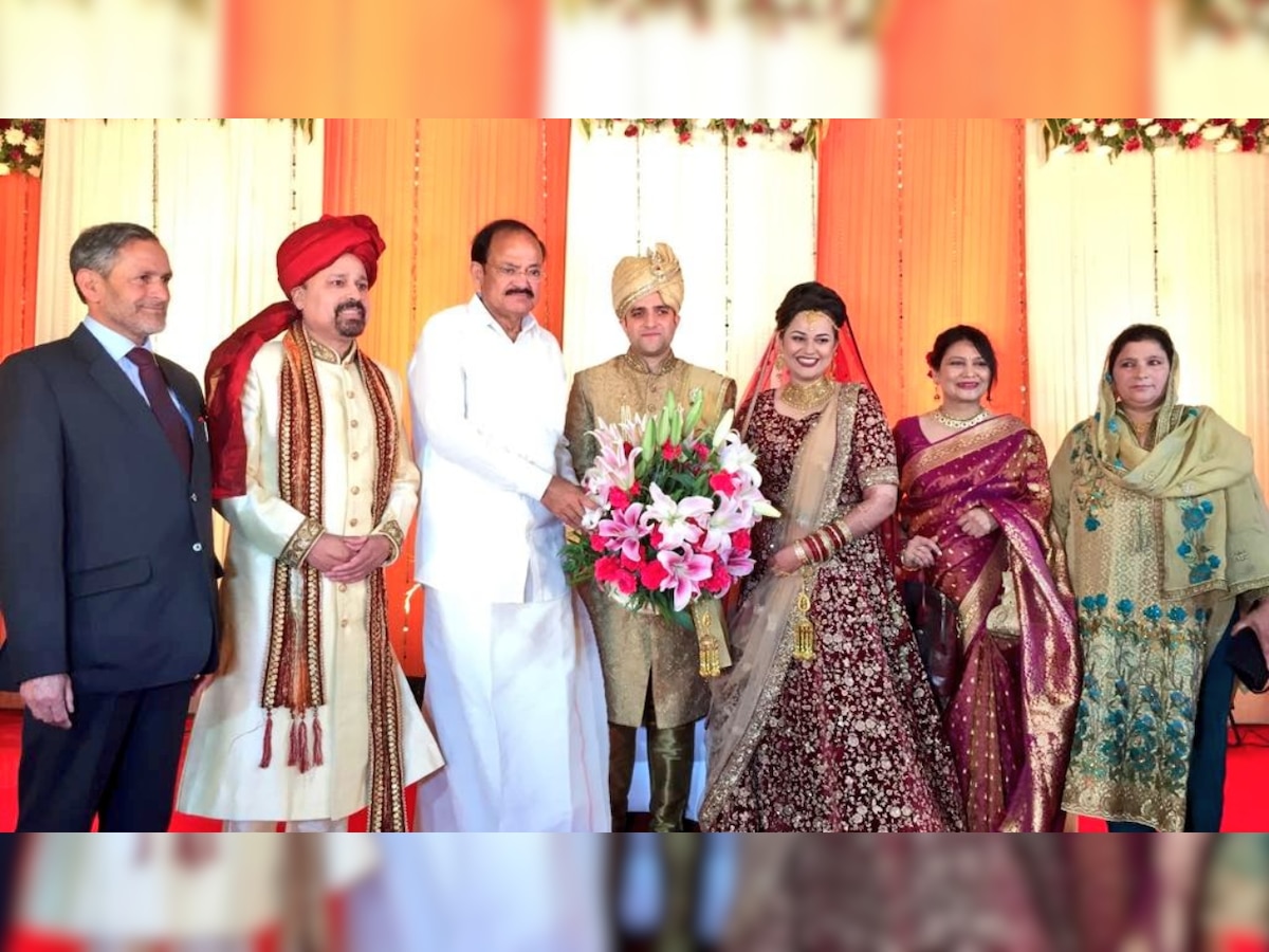 IAS toppers Tina Dabi-Athar Amir Khan’s Delhi reception: Vice-President Naidu, Lok Sabha Speaker bless couple, see pics