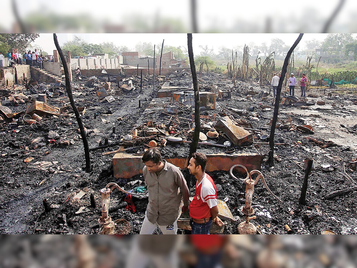 Delhi: Only Rohingya camp in National Capital reduced to ashes