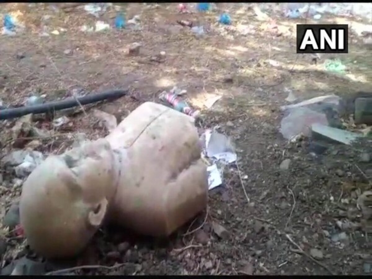 MP: Vandalised bust of Syama Prasad Mukherjee found in trash