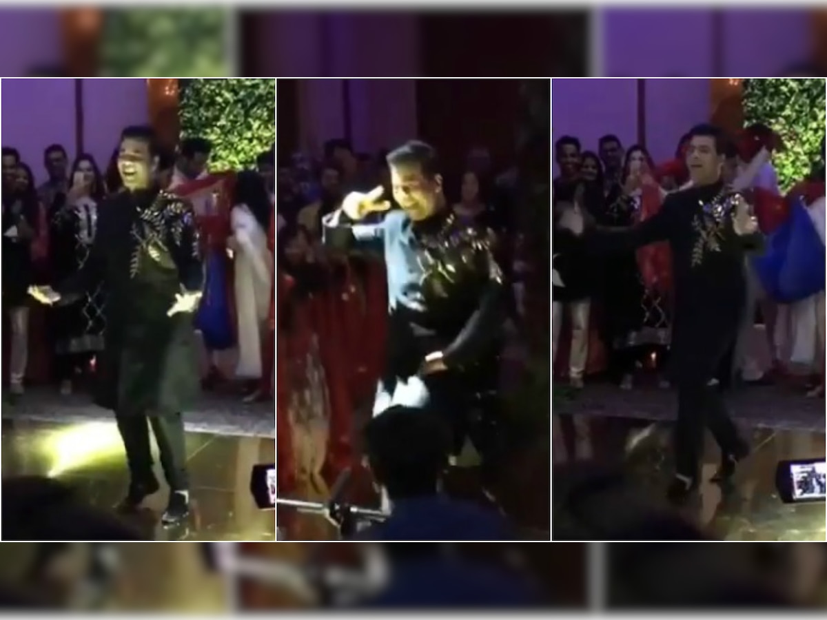 Karan Johar slays it while grooving to SOTY song 'Radha' at Sandeep Khosla's niece's wedding reception, video goes viral