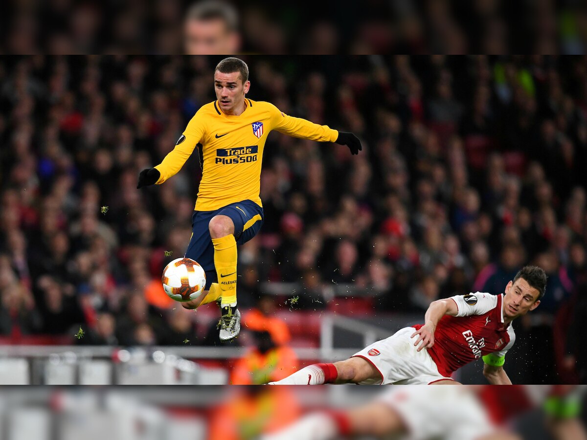 Watch - Europa League: Antoine Griezmann strikes as 10-man Atletico Madrid punish wasteful Arsenal