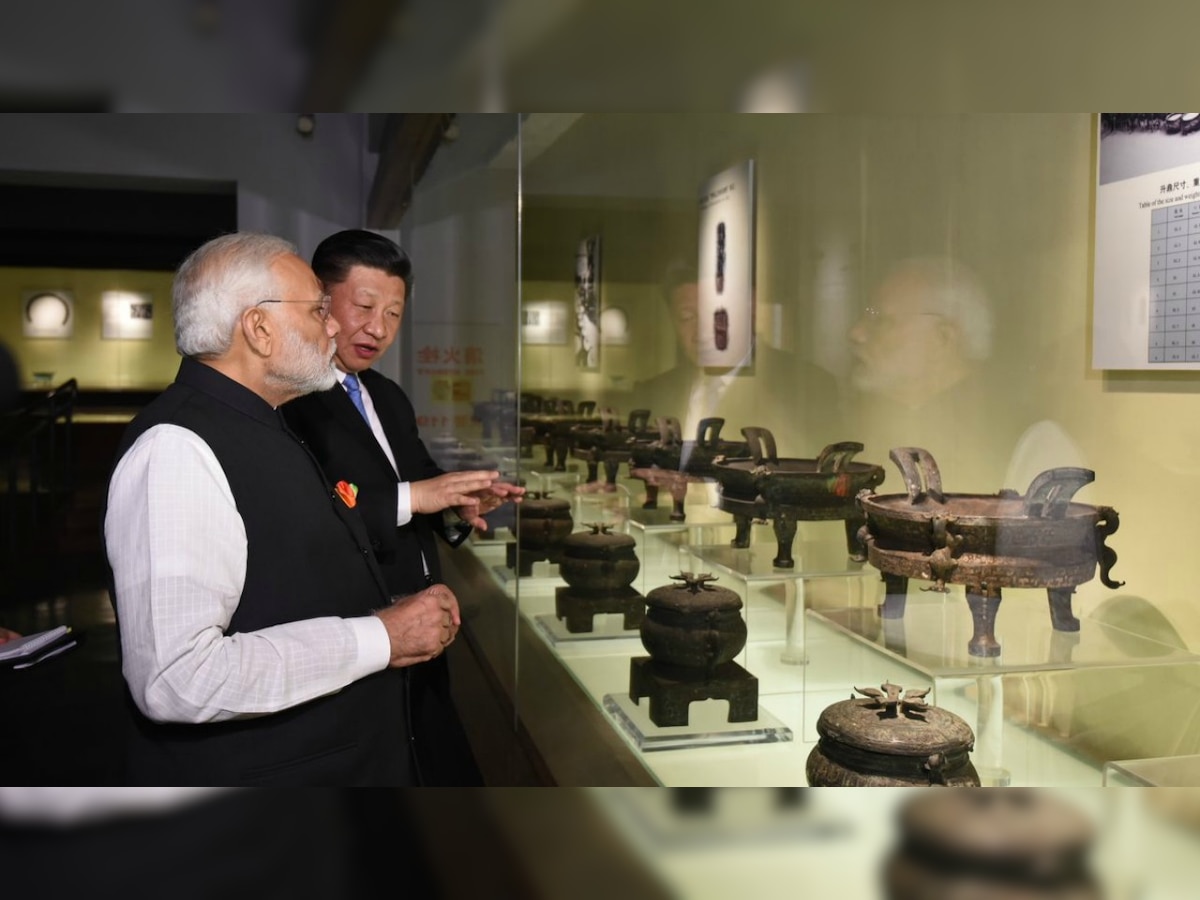 Informal summit: Xi Jinping takes PM Modi on museum tour