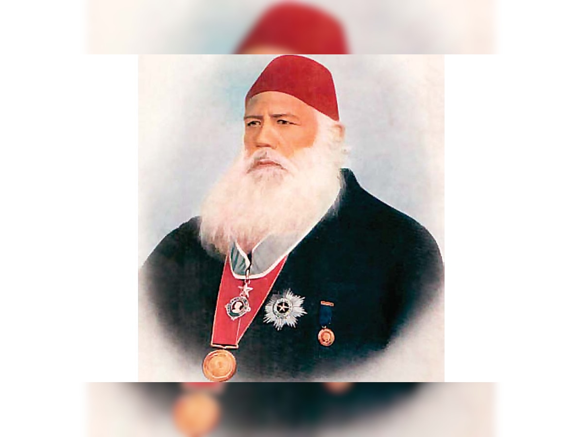 After Jinnah, now AMU founder Sir Syed Ahmad Khan's photo under attack