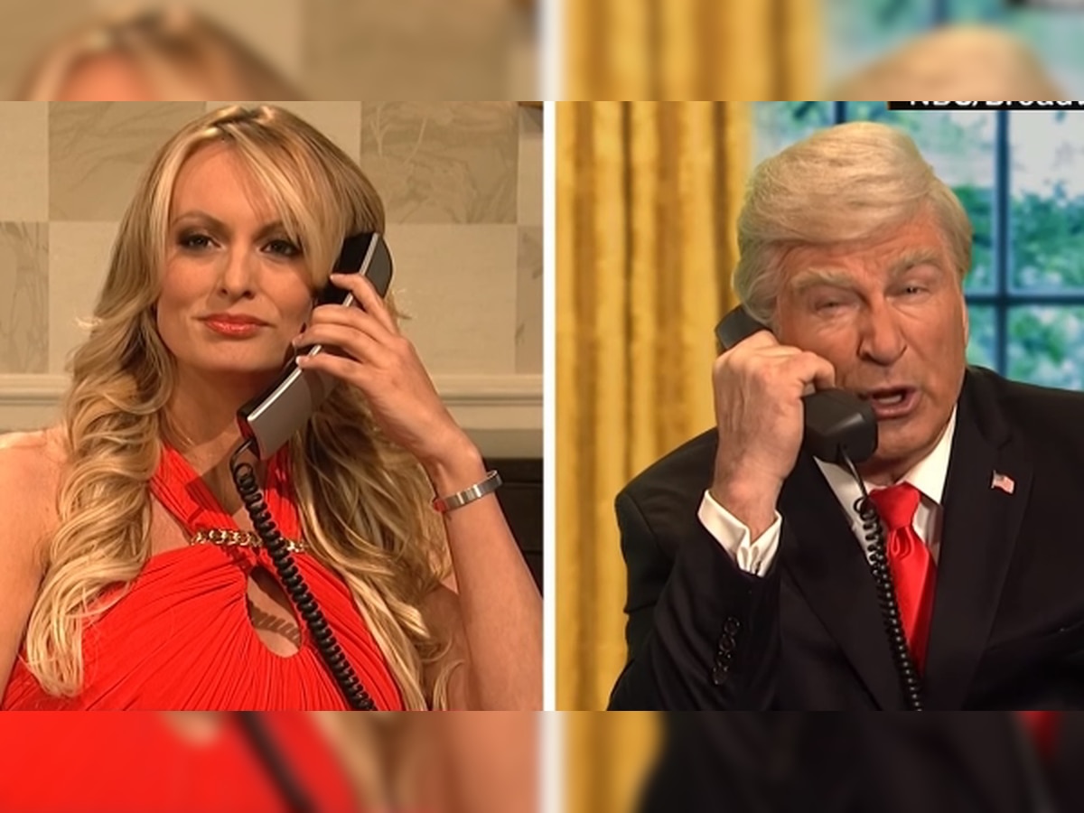 Watch Check Out Porn Star Stormy Daniels Raunchy Cameo On Snl To Mock Donald Trump