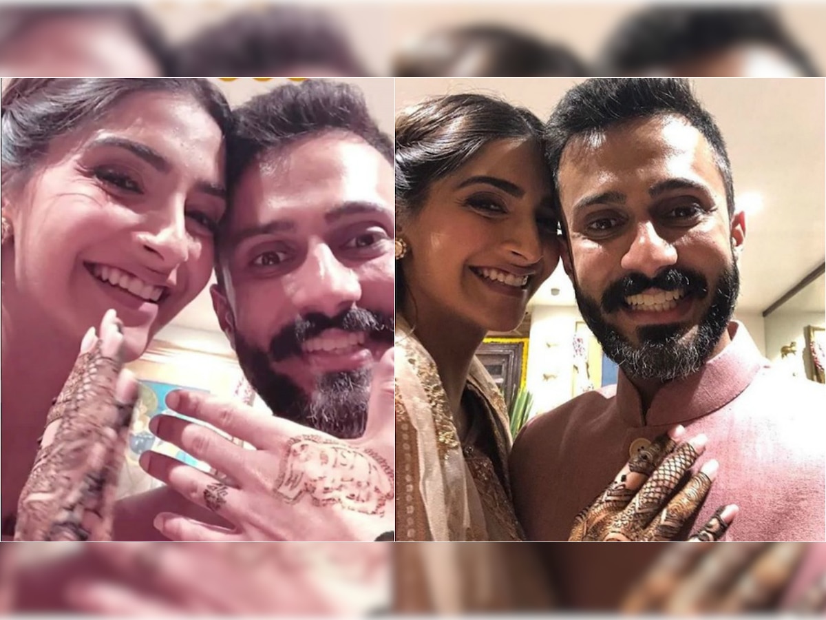 Video: Sonam Kapoor steals a romantic moment with husband-to-be Anand Ahuja at her Mehendi celebrations!