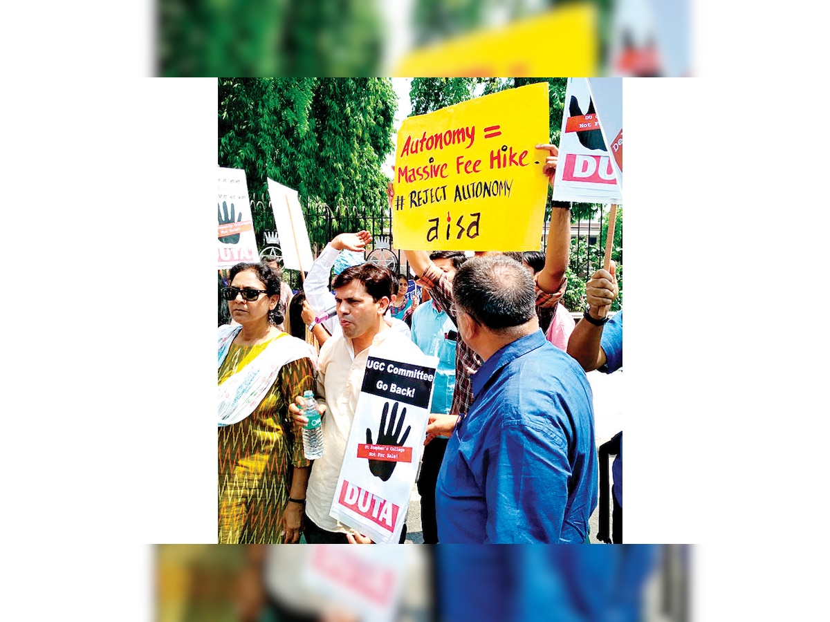 Autonomy row: Amid protests, UGC officials visit Delhi University's St Stephen's College