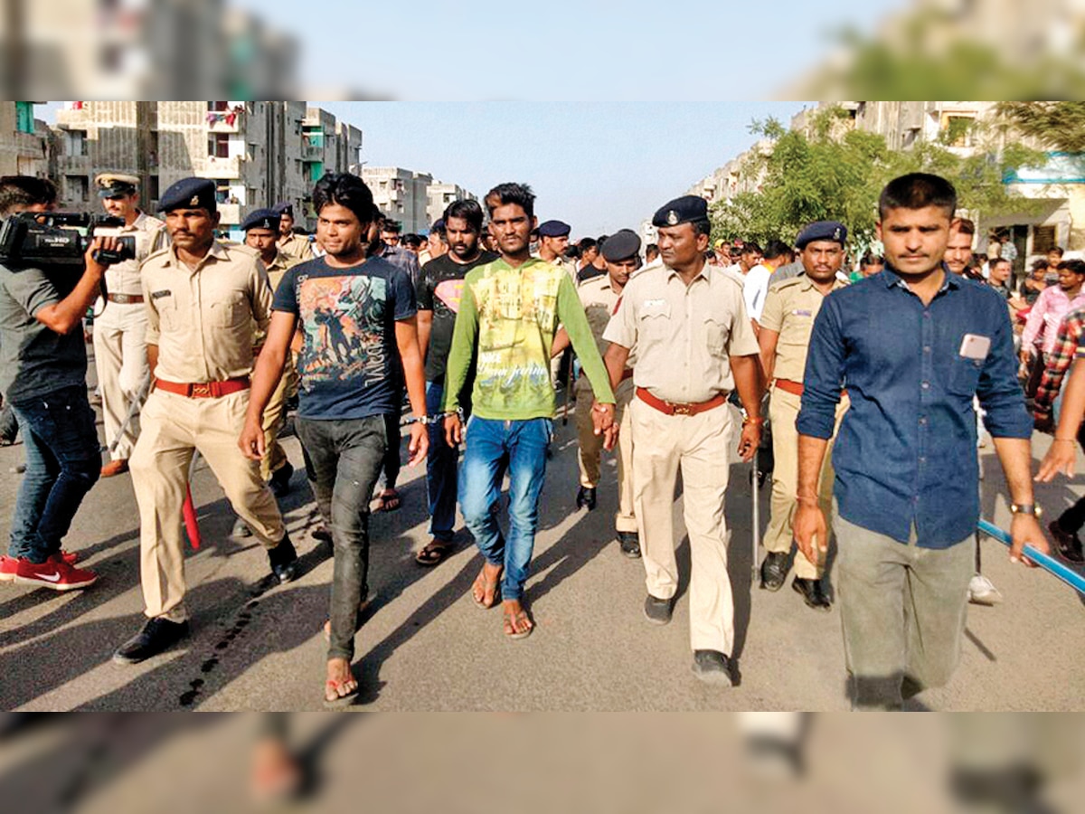 Cow slaughter: Cops parade seven accused in Ahmedabad