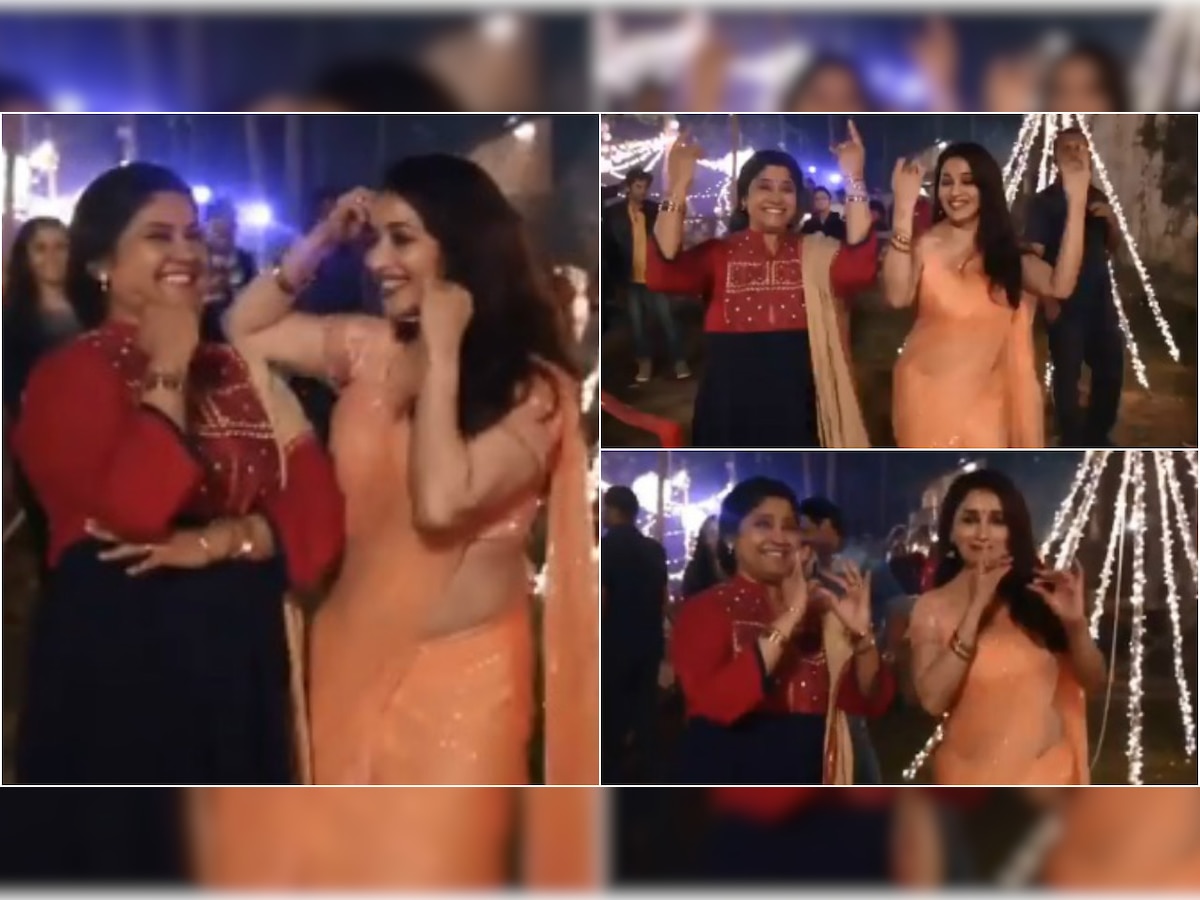 Watch: Madhuri Dixit-Nene and Renuka Shahane recreate Hum Aapke Hain Koun  song Lo Chali Main,