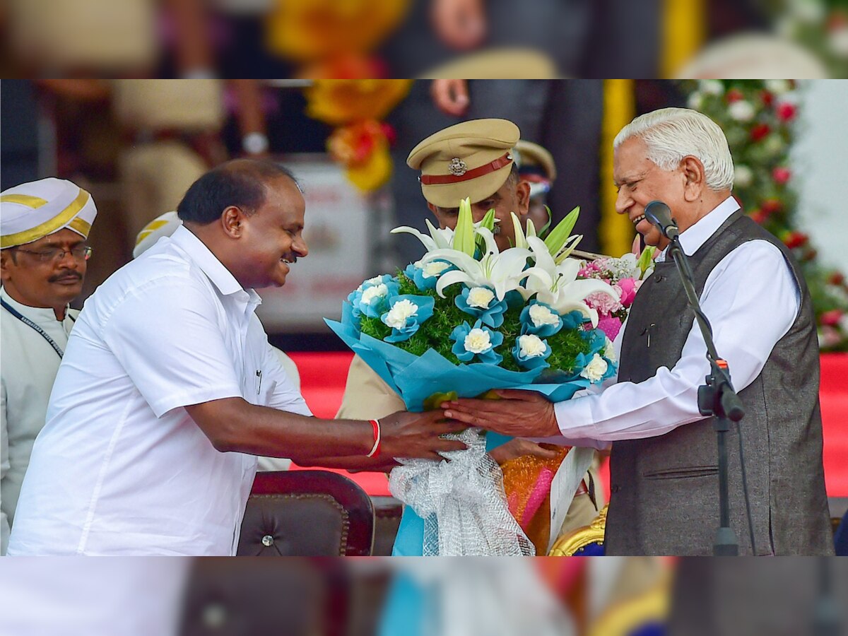 HD Kumaraswamy takes oath as Karnataka CM, opposition leaders present in show of strength