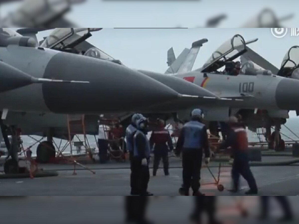 Chinese fighter jets complete night landings on carrier, live-fire drills