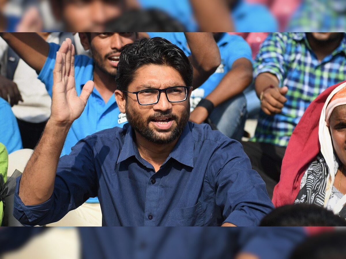 Jignesh Mevani apologises after sharing photoshopped image of Yogi Adityanath and Sri Sri Ravi Shankar