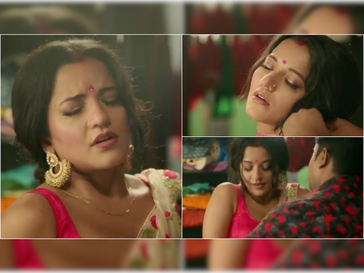 Bf Monalisa Xxx - Watch: Bhojpuri actress Monalisa's sensuous expressions as Jhuma Boudi in  Dupur Thakurpo 2 promo set the screens on fire
