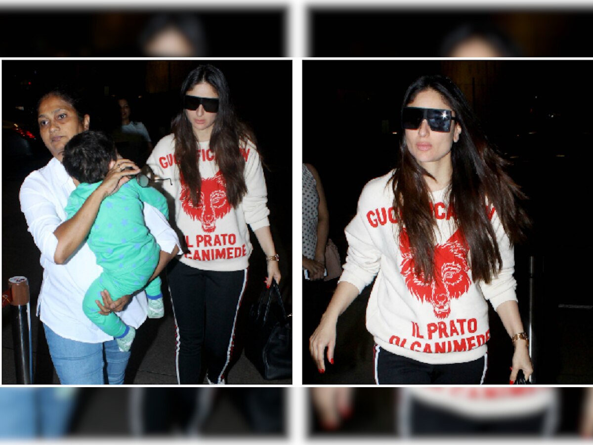 In pics: Kareena Kapoor Khan and Taimur head to London for vacation