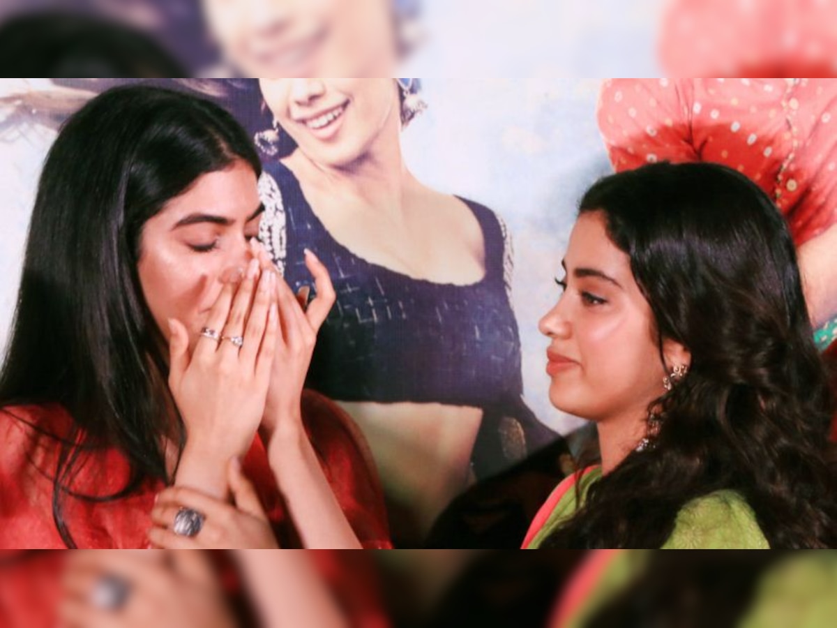 Dhadak trailer launch: Khushi Kapoor breaks down and hugs her sister Janhvi Kapoor