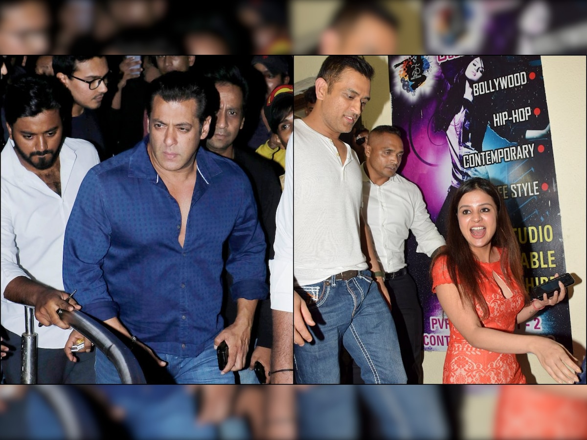 See pics: MS Dhoni and wife Sakshi attend 'Race 3' screening with Salman Khan