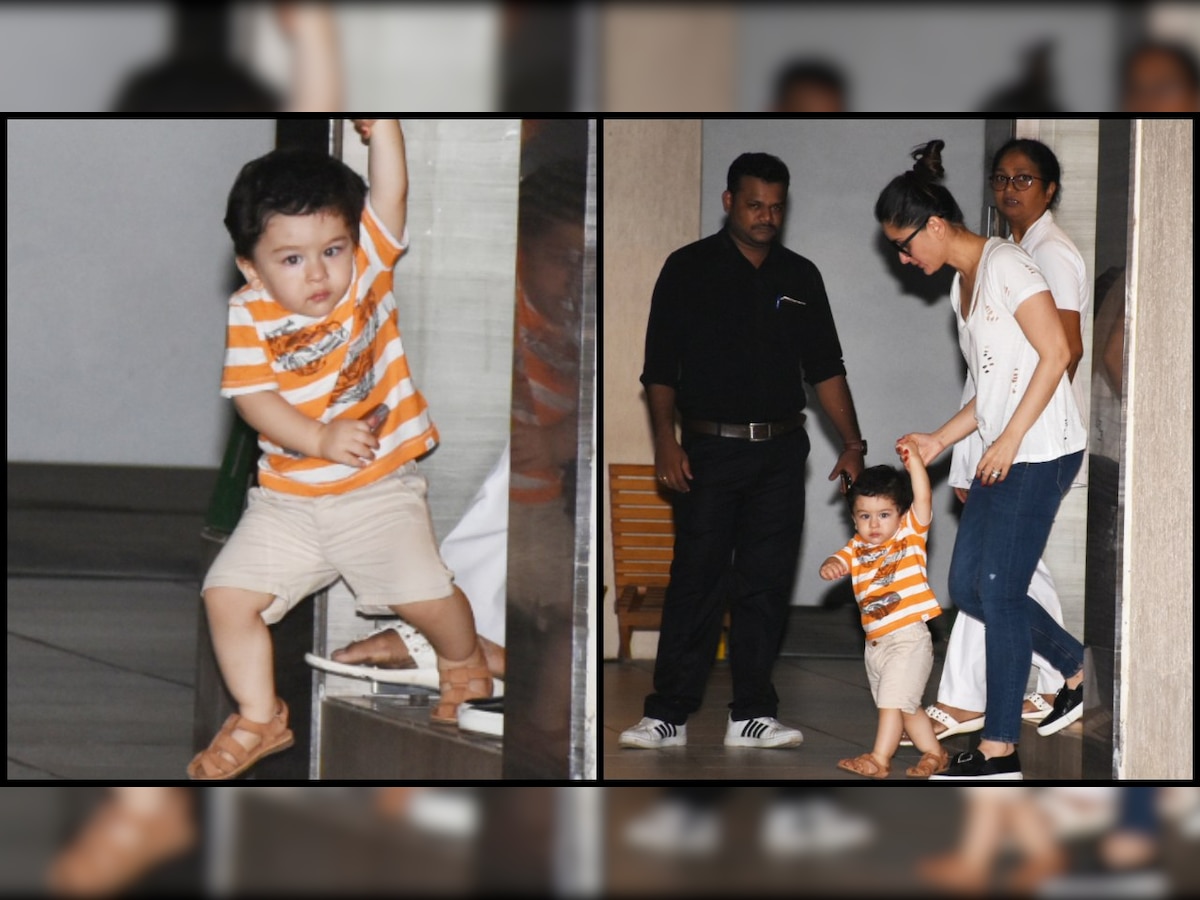 See pics: Taimur Ali Khan almost tumbles while photobombing mum Kareena Kapoor Khan