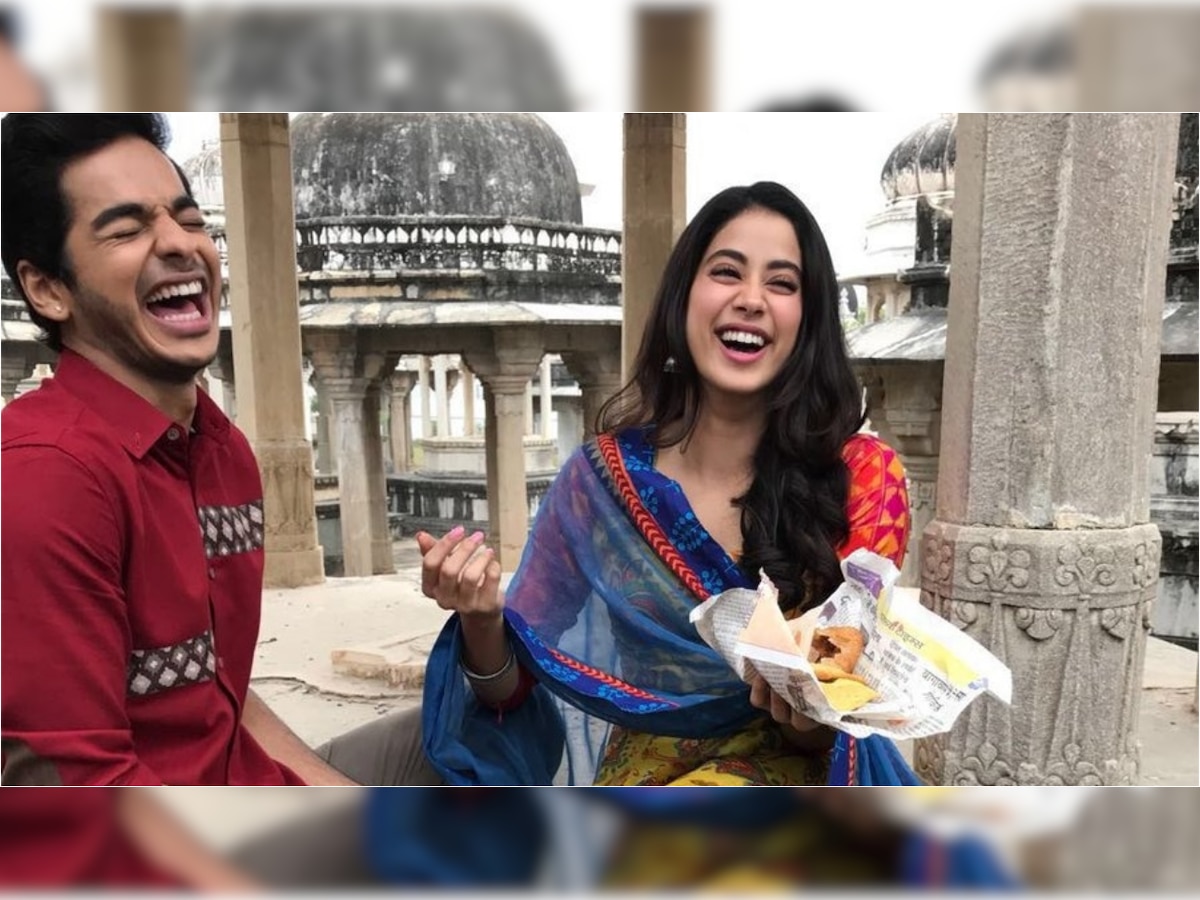 Rumoured couple Janhvi Kapoor and Ishaan Khatter's chemistry is unmissable in this behind-the-scenes moment from Dhadak