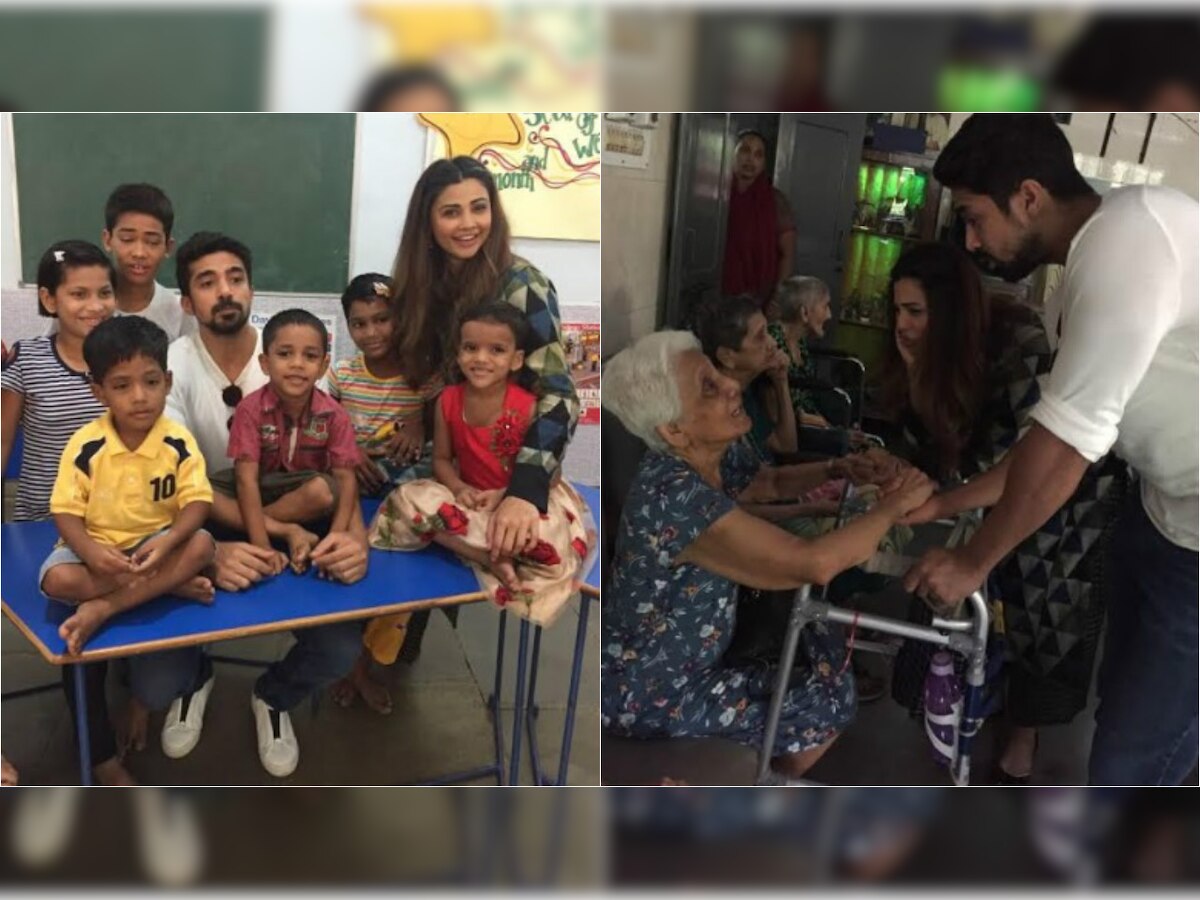 'Race 3' actors Saqib Saleem and Daisy Shah spread joy on their visit to an NGO