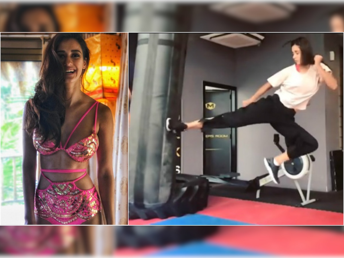 Forget Disha Patani's sexy avatar and watch her kick, fly and punch in this latest fitness video!