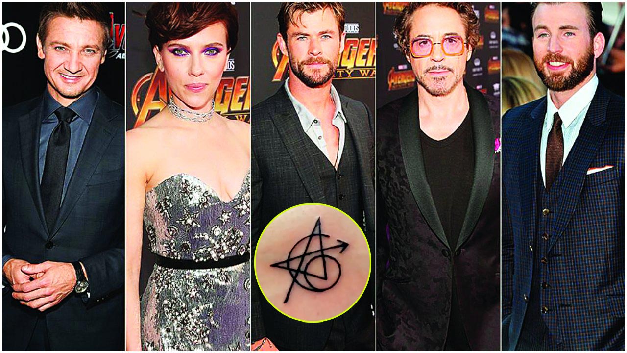 The Avengers get matching tattoos to mark the release of Infinity War