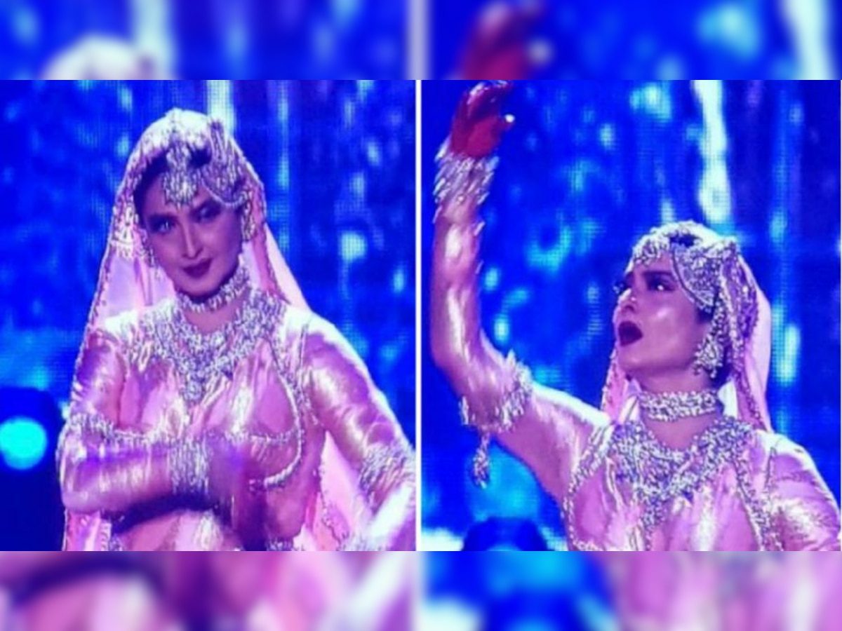 Rekha Dance Video Xxx - IIFA Awards 2018: Veteran actress Rekha performs on stage after 20 years,  watch video