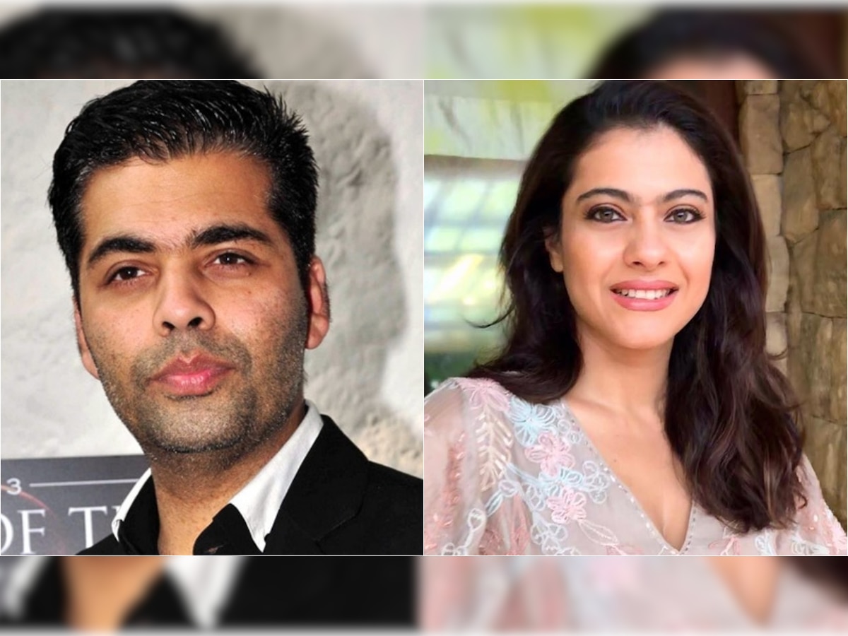 Pic: Karan Johar ditches his signature pout as he poses with BFF Kajol at Akash Ambani-Shloka Mehta's engagement bash 