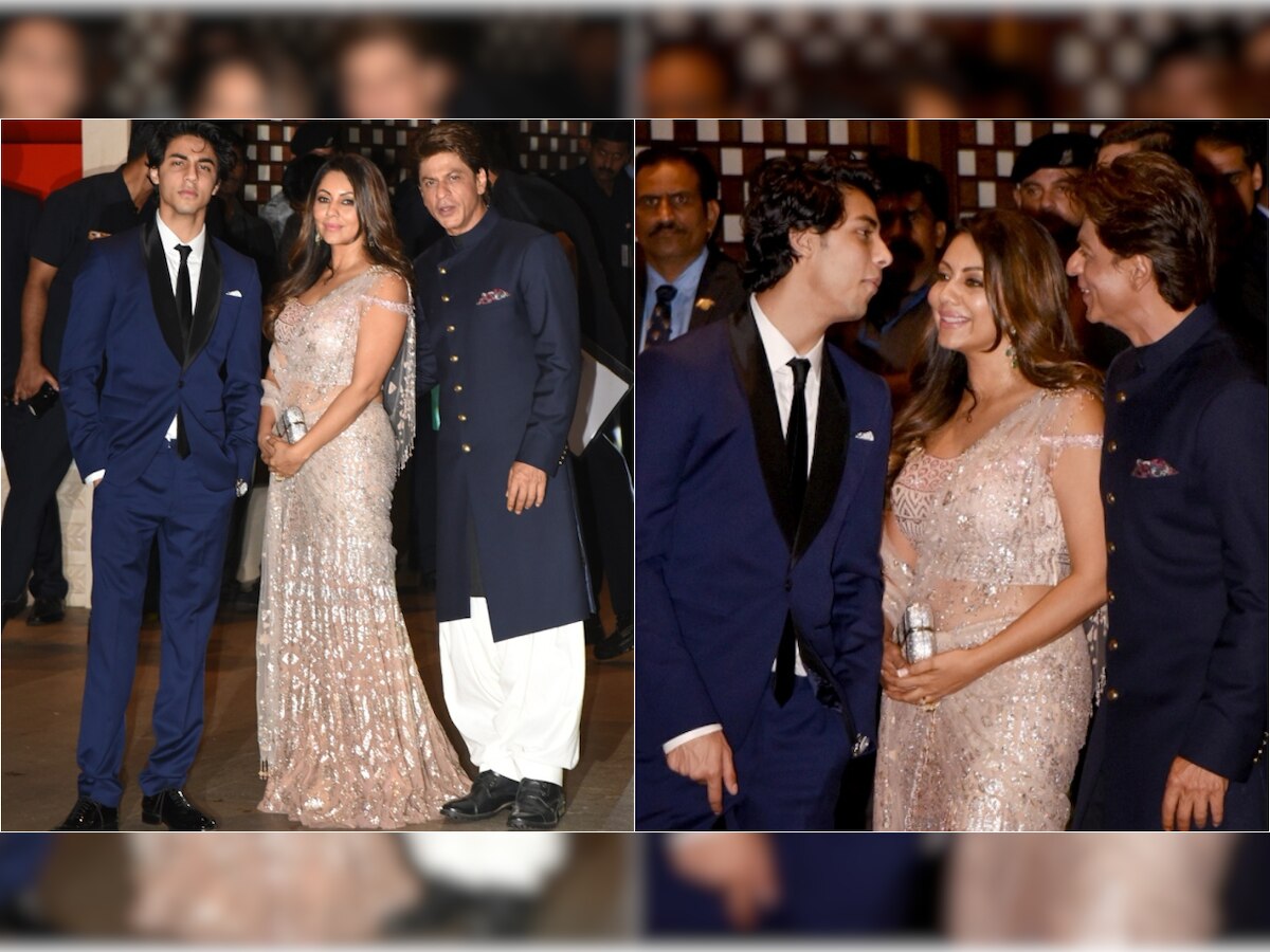 Shah Rukh Khan, Gauri and son Aryan's cute moments at Ambani bash will leave a smile on your face