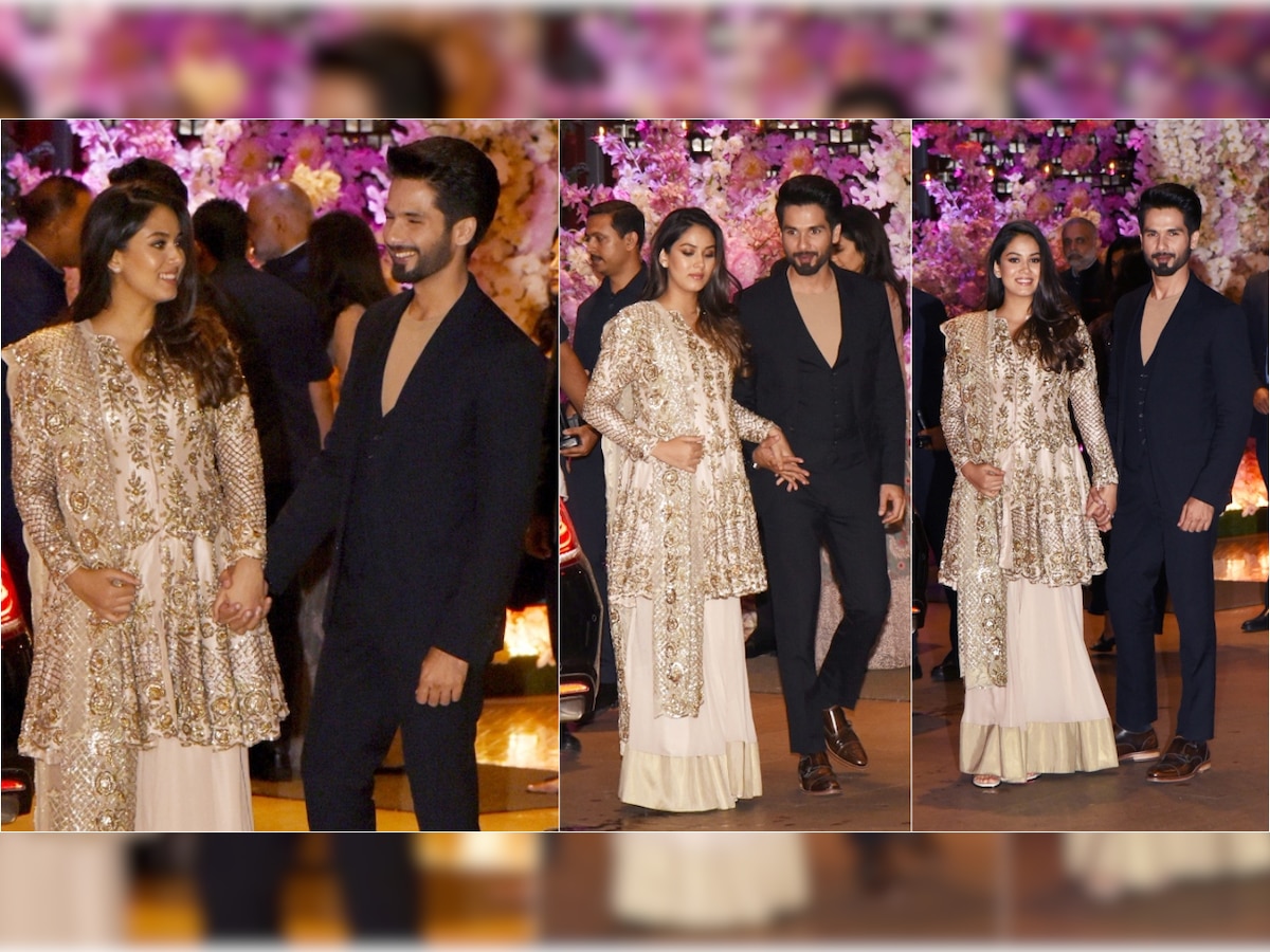 WATCH: Soon-to-be-parents Shahid Kapoor-Mira Rajput look everybit like newly-weds as they pose together at Ambani bash