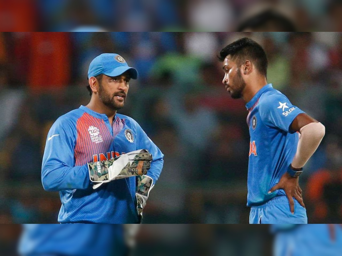 See Pic: Hardik Pandya gives MS Dhoni a special haircut on birthday- but it comes with a warning