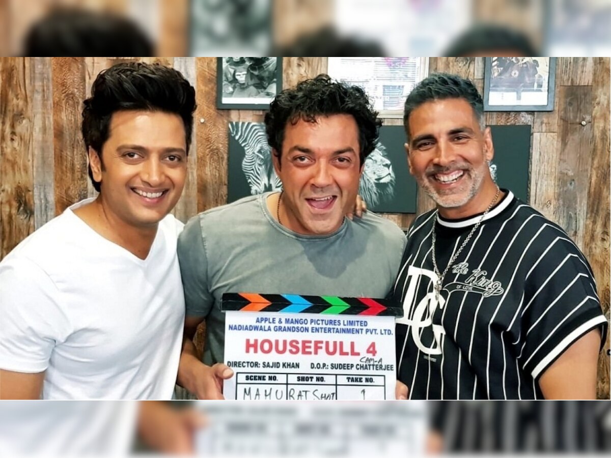 Akshay Kumar and team start shooting for Housefull 4 and Bobby Deol looks the happiest