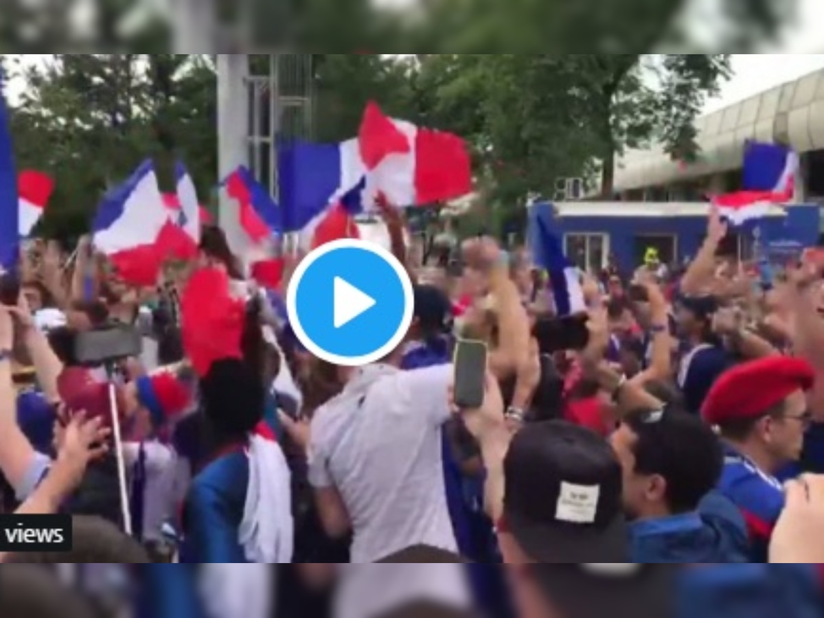 WATCH: France fans going crazy in Moscow as 2018 World Cup final vs Croatia draws near