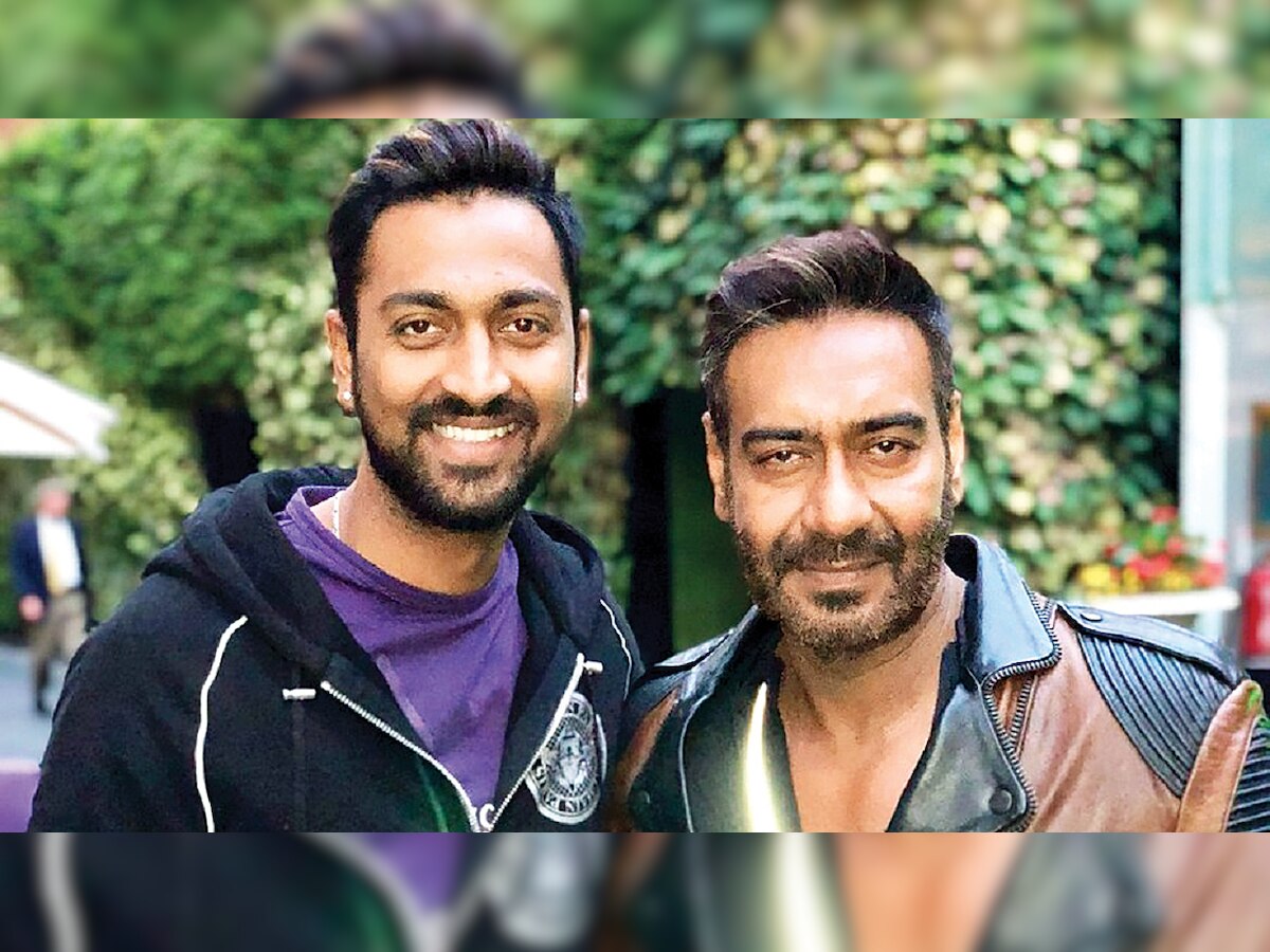 Doppelganger alert! When Ajay Devgn met his lookalike - cricketer Krunal Pandya in London