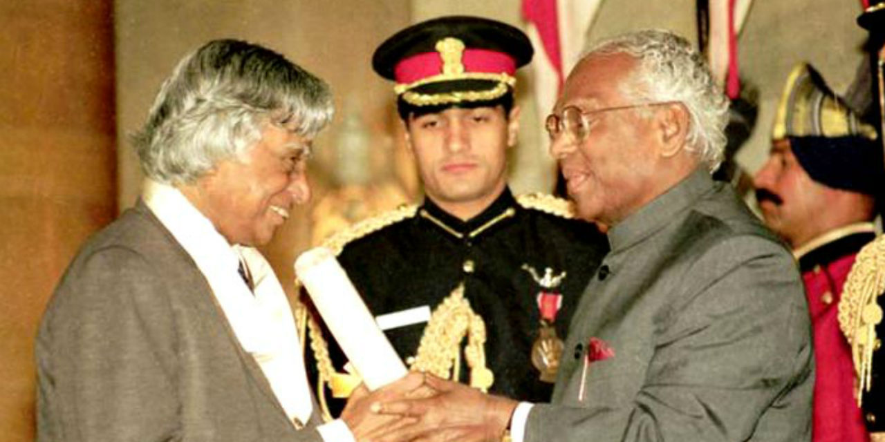 Kalam was honoured with 'Bharat Ratna' in 1997