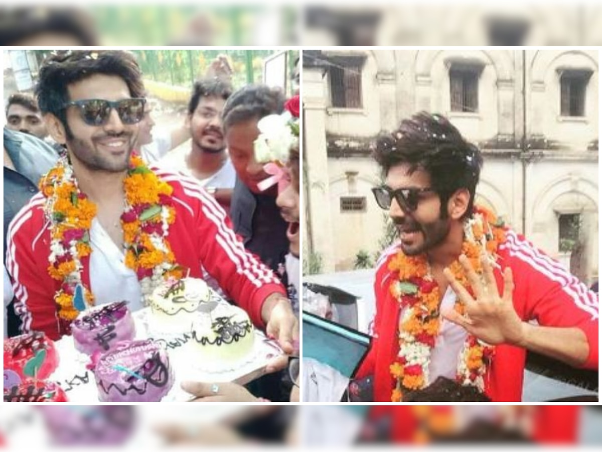 In pics: Kartik Aaryan overwhelmed with the warm welcome from his hometown Gwalior as he begins 'Luka Chuppi' shoot