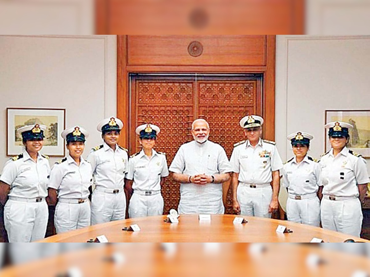 HONOURING THE BRAVE: Six Indian Navy women officers get Nao Sena medals