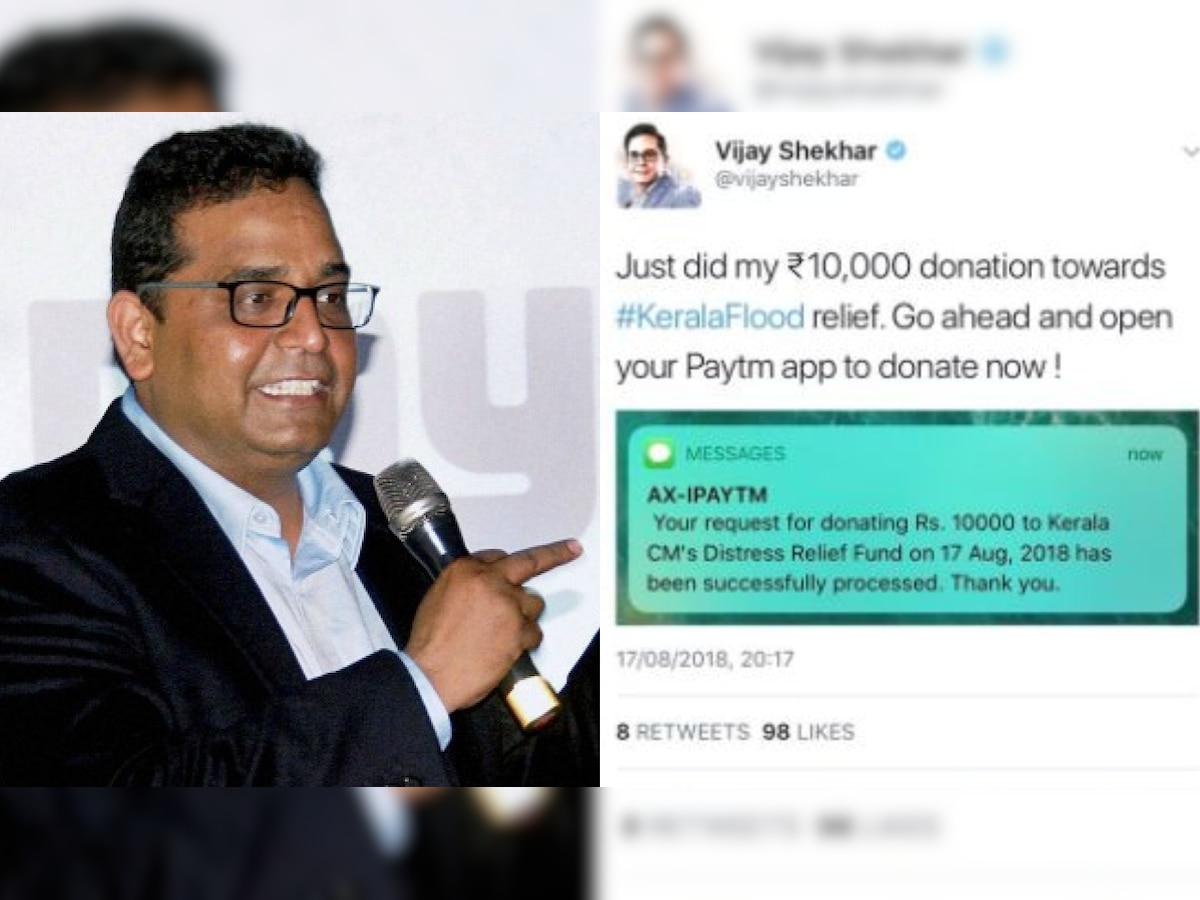 Kerala flood: Twitter brutally trolls Paytm boss Vijay Shekhar Sharma for Rs 10,000 donation 