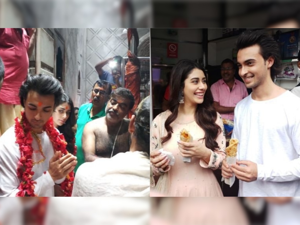 Aayush Sharma and Warina Hussain seek blessings at Kali Temple and enjoy street food in Kolkata