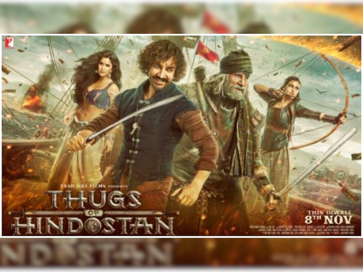 'Thugs Of Hindostan' first poster: Aamir Khan, Katrina, Amitabh Bachchan, Fatima Shaikh battle in troubled waters