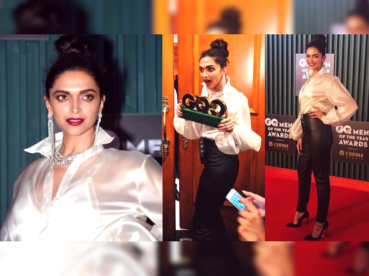 Deepika Padukone walks away with the 'Creative Personality Of The Year' award for 'Padmaavat' at the GQ Awards 2018